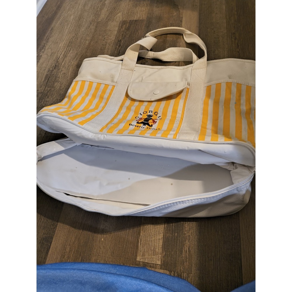 80's Vintage Large Rare Giorgio Of Beverly Hills Large Canvas Weekend Duffle Bag - Picture 3 of 7